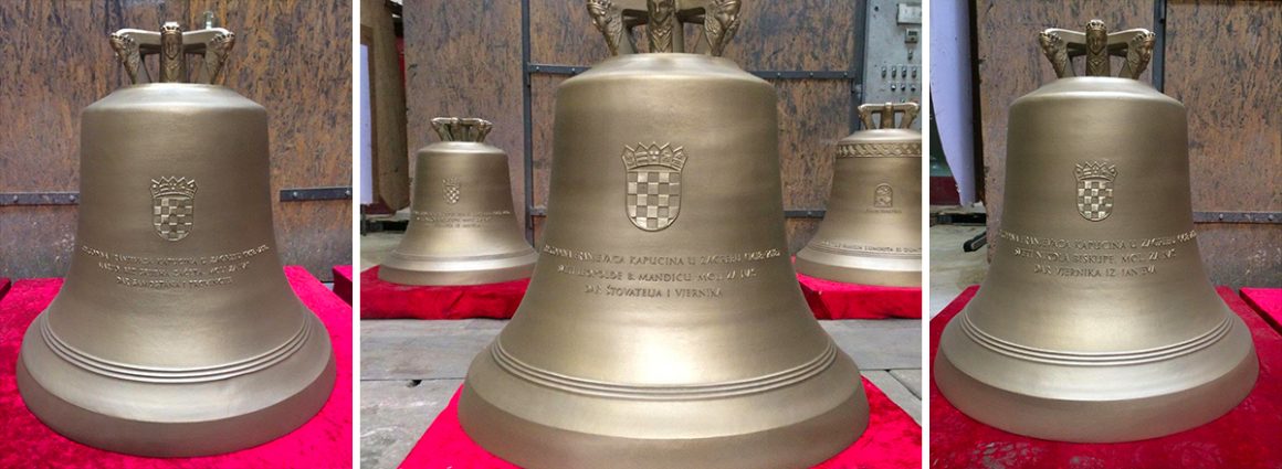 Izlivena zvona za crkvu sv. Leopolda u Zagrebu